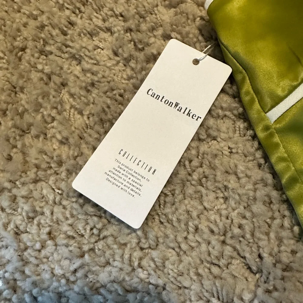 Green strapless canton walker dress - Picture 4 of 5